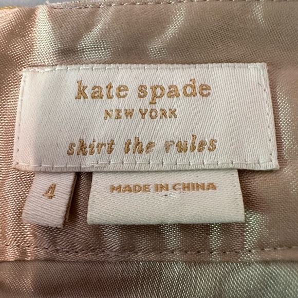 Kate Spade New York Yellow Gold Floral Skirt Size 4 - Picture 10 of 11